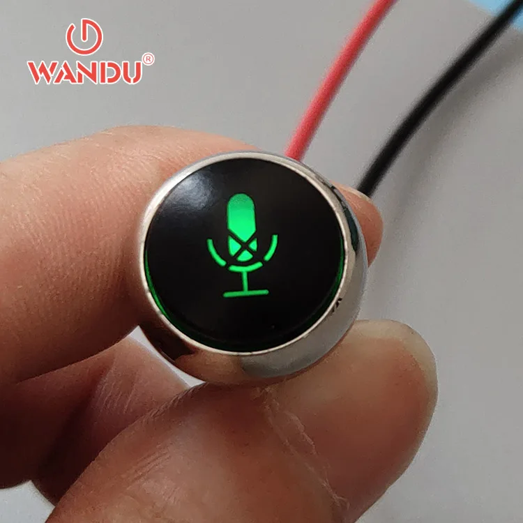 Большой кнопочный переключатель 12 мм управления кораблем автомобиля