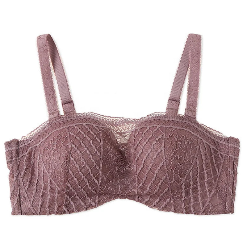 Оптовая продажа, модное привлекательное соблазнительное нижнее белье для взрослых, бюстгальтер без косточек, женский кружевной бюстгальтер genie