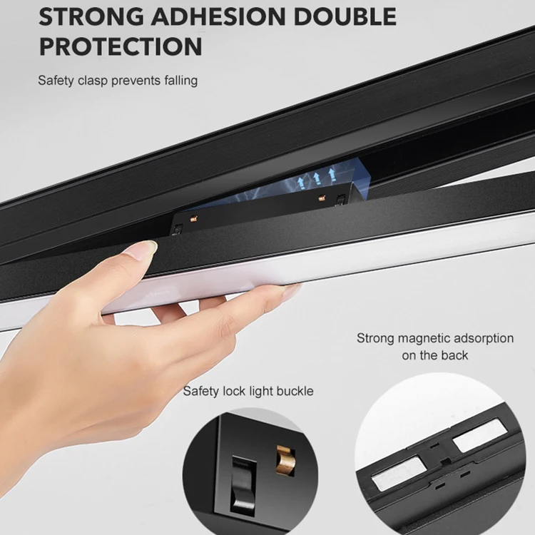 New Design Modern Lighting 48v Home Office Hotel Room 8w 16w 24w 30w Led Strip Linear Magnetic Light