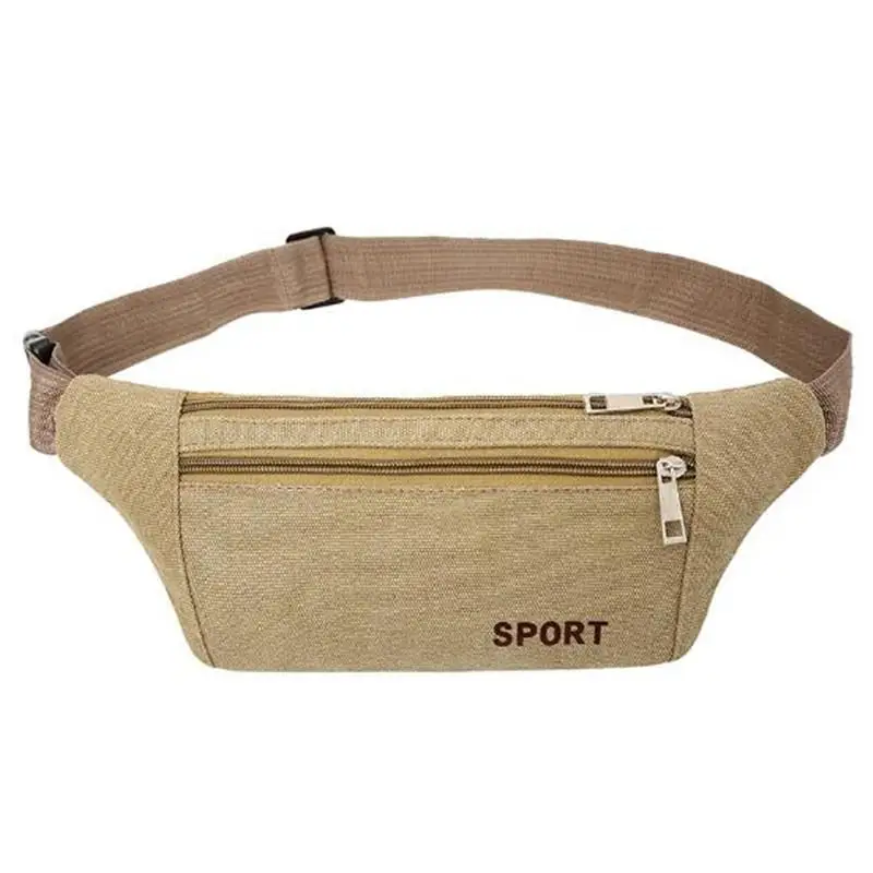 
Men Durable Outdoor Sport Canvas Fanny Pack Running Bum Cycling Pouch Belt Hip Waist Bag 