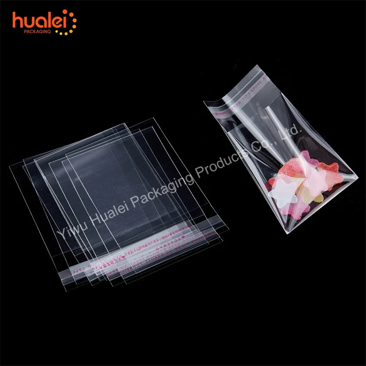 Printed Small Transparent Self Adhesive Sealing Cello Cellophane OPP BOPP PP PET Bag for Balloon Cookie Packaging Packing Bags