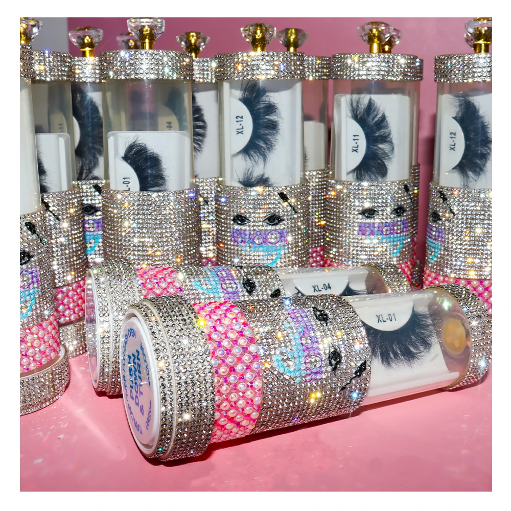 Оптовая продажа customeyelashepackaging Box Дело частный ярлык норковые ресницы поставщика индивидуальные Коробки из розового золота с бриллиантами