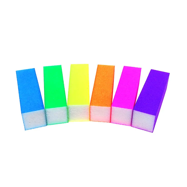 Factory price colorful sponge pink nail buffer file and nail buffer block with private label