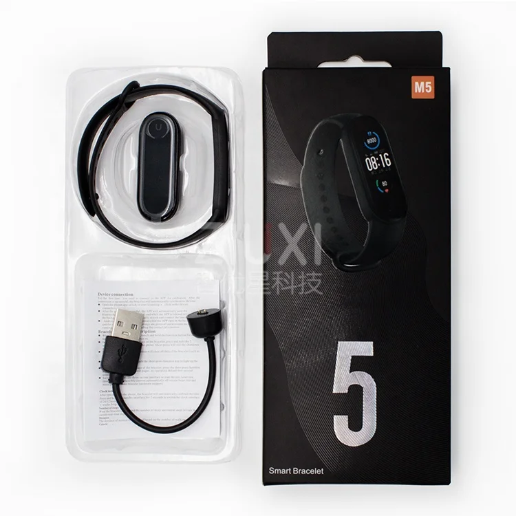 
M5 Smart Watch Bracelet Hot Sale Fitness Tracker Heart Rate Blood Pressure Monitor Mi Band 5 Smartwatch 