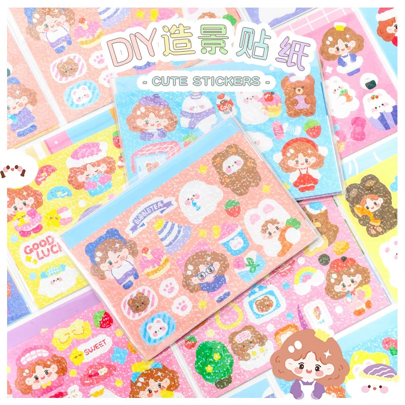 DIY Landscape Making Guka Sticker Cute ins Hand Account Material Sticker Waterproof Hand Account Water Cup Mobile Phone Case Dec