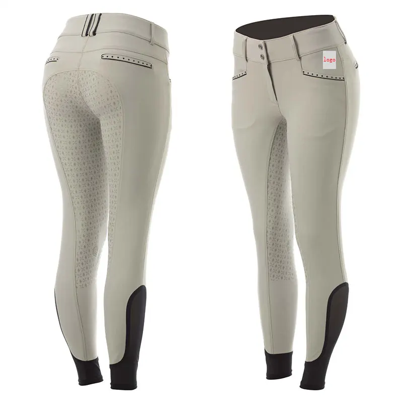 Customised Oem/Odm Design Different Sizes Crystal Dragon Rhinestone Horse Accessories Breeches Riding Full Seat Silicone