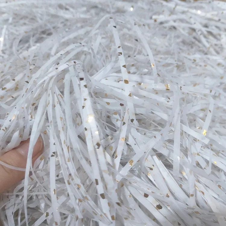 10g25g50g100g Multiple Colour Crinkle Cut Filling Recycle Kraft Decorative Lafite Grass Paper Shredded Paper For Gift Box
