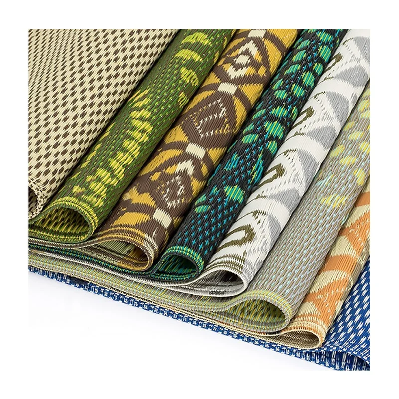 Outdoor Recycled PP straw camping Rug 5 x7 ft Reversible Mats, Best seller of RV Backyard Deck Picnic