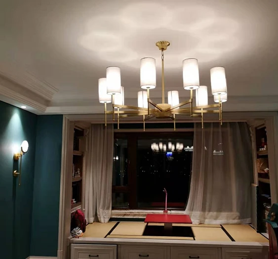 american designer nordic simple indoor copper 6 8 10 heads art luxury living room modern chandeliers