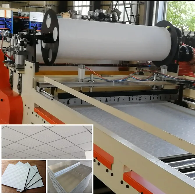 gypsum tile coated with pvc production machine