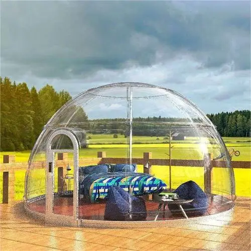 Starry sky cabin house polycarbonate home design bubble tent for dinning house cafe house bubble star room