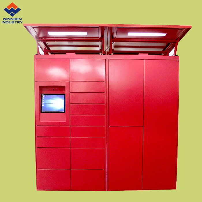 Network Remote Manage Storage Smart Parcel Delivery Lockers With RFID Card Reader and UV light