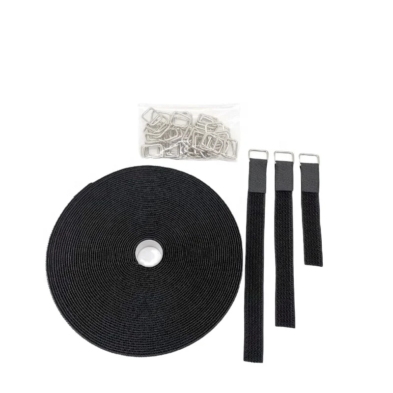 Свободно срезанные крючки и петля кабельные ремни в рулонах с пряжками, Регулируемый боковой крюк и петля нейлоновые Стяжные ремни