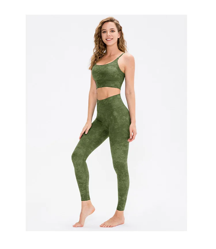 Wholesale Seamless Yoga Sets for Women Fitness Spandex High Waist Gym Leggings