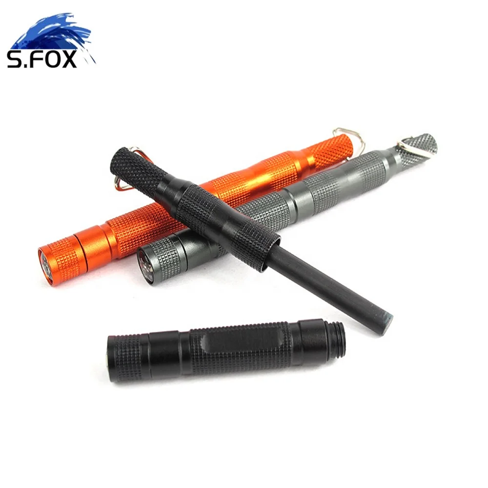 EDC Compass And Whistle Survival Lighters Magnesium Flint Stone Fire Starter