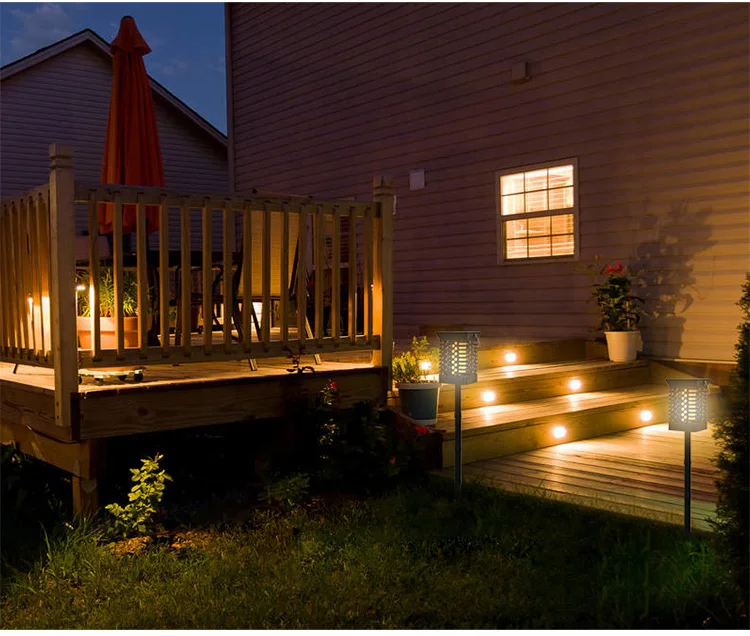 Outdoor Waterproof Solar Decoration Flickering Flame 75 Led Tiki Torches Solar Torch Light For Garden Pathway