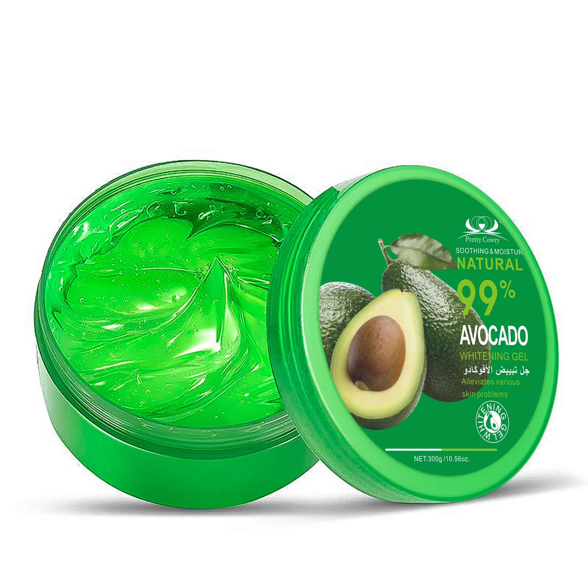 2021 Factory Price 99% Organic Moisturizing Gel Soothing Sunburn Repair Anti-Acne Avocado Aloe Vera For Men