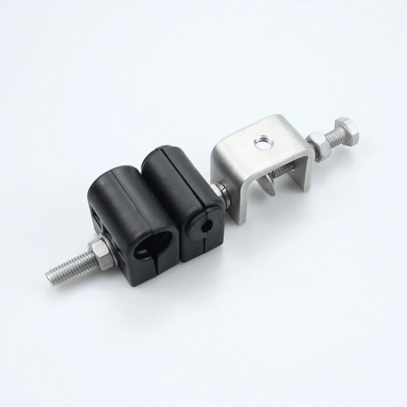  Two way one type feeder clamp for fiber and power