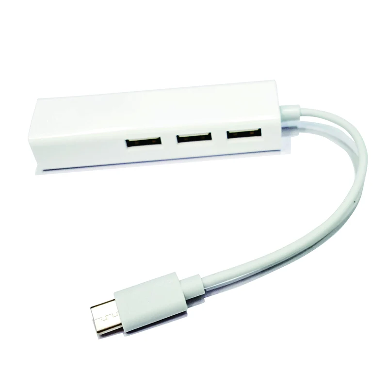 Hot sell USB 3.1 Type C To 100M RJ45 Ethernet LAN Adapter with 3 Ports USB type-c hub