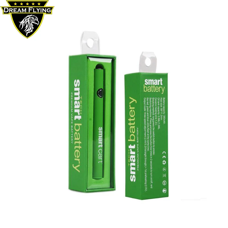  Лидер продаж Amazon набор для вейпа умный аккумулятор cbd с резьбой 510 встроенный 380 мАч переменным