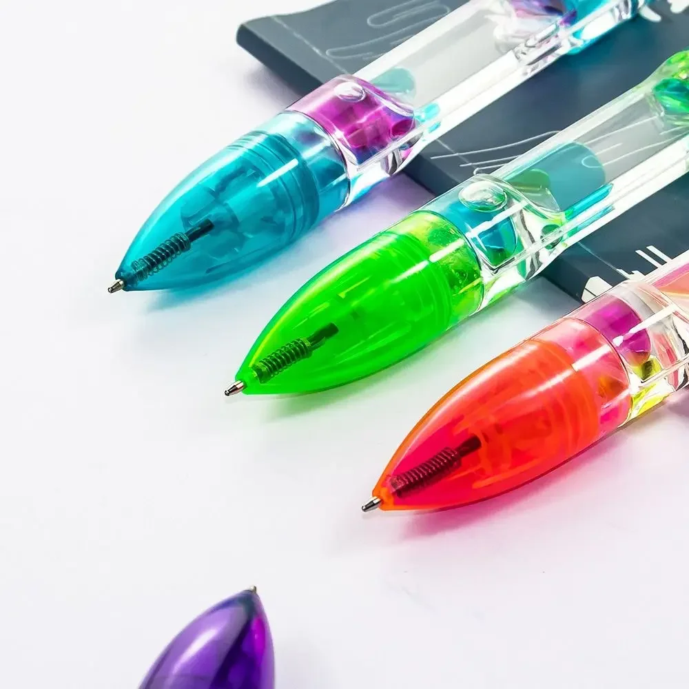 Liquid Motion Bubbler Toy Pens Colorful Liquid Timer Pens for Stress and Anxiety Relief