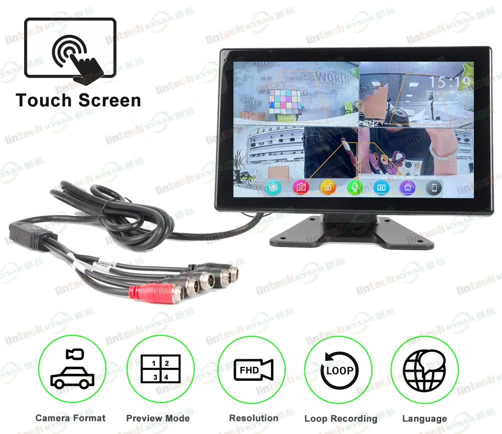 360 Degree Surround View Surveillance Camera System With Front And Rear Left And Right Camera Parking All Vehicles