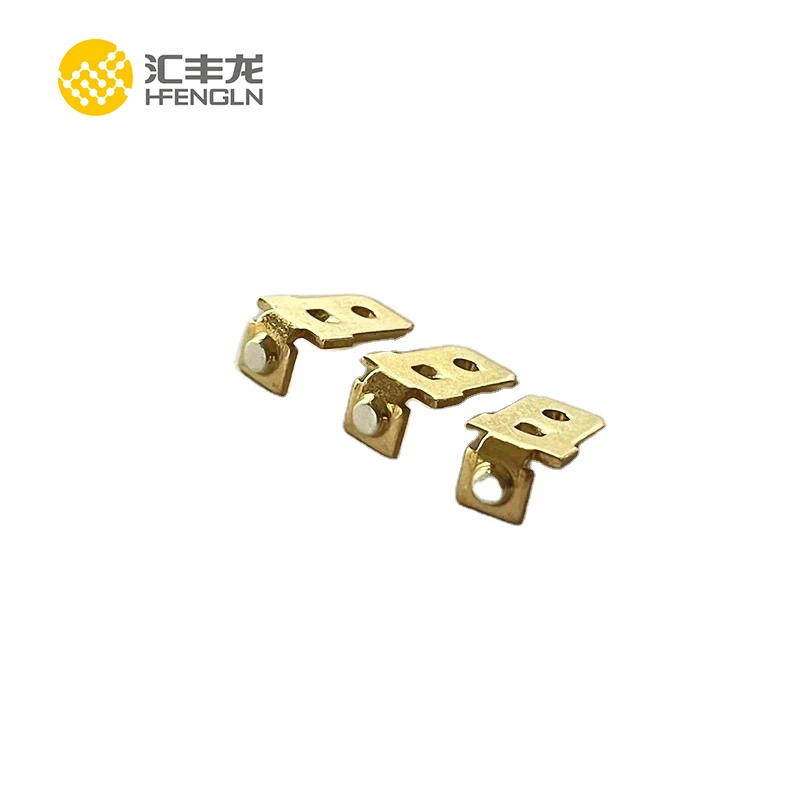 Stamped Customized Electrical Brass contact terminal Bimetal Contact of  wall switches and sockets