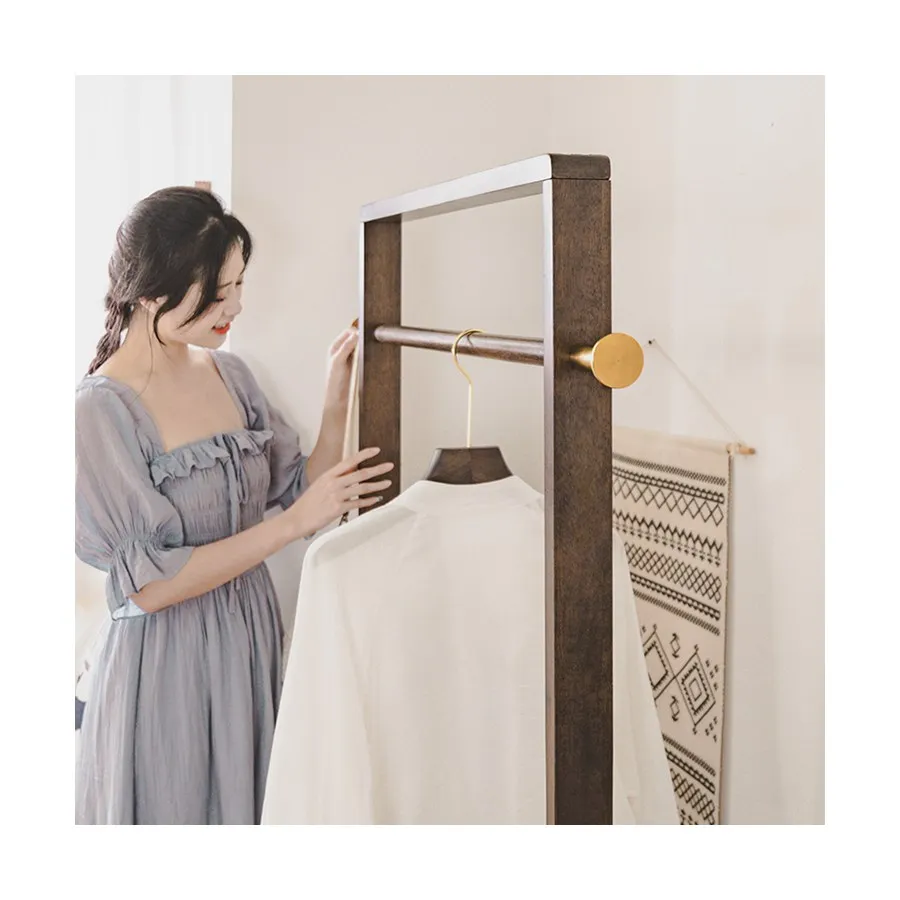 Custom High Quality Entryway Solid Wood Shoe Coat Rack With Cabinet Integrated