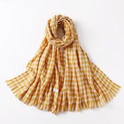 70x200 7colors acrylic  houndstooth women Shawl Long Plain Tassel pashmina Scarves cashmere Winter shawl Scarf
