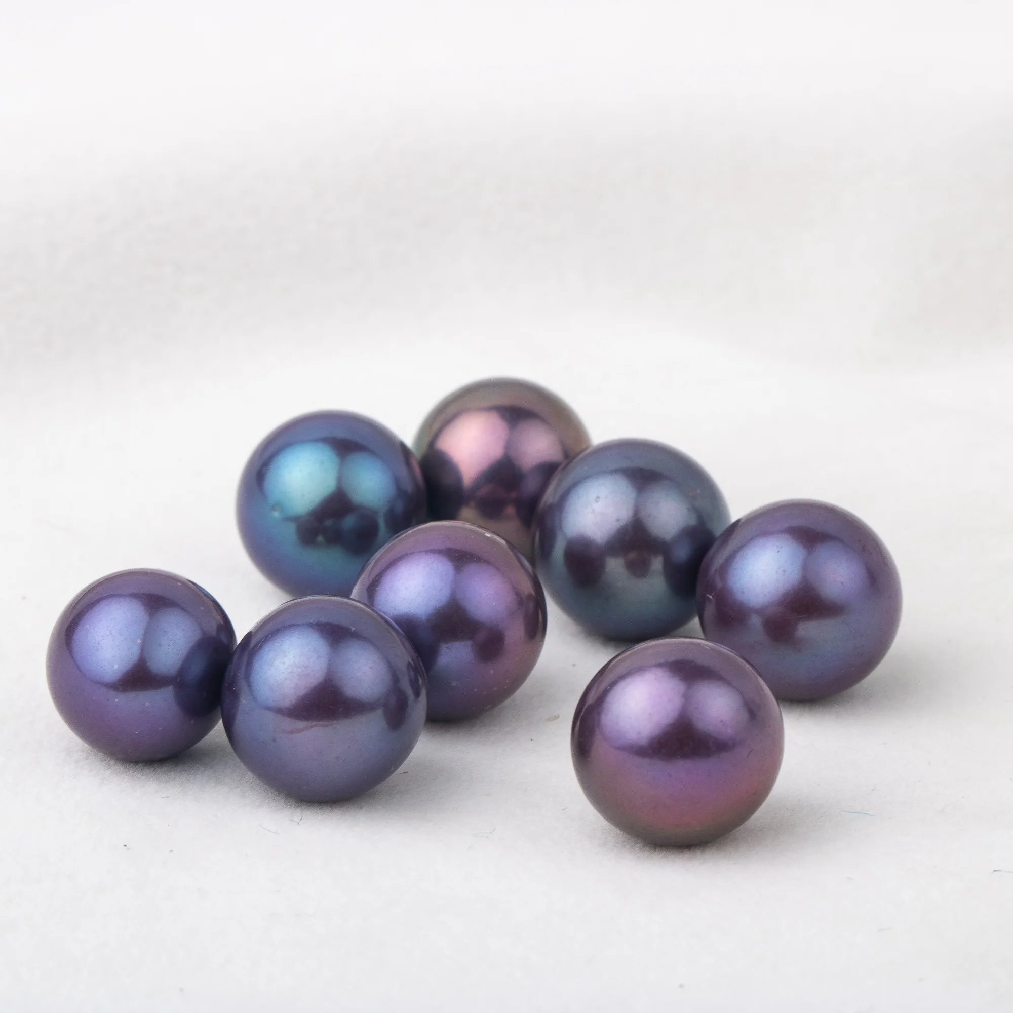 
12-13mm cultured purple Edison Pearl High quality loose freshwater pearl round shape 
