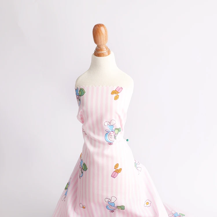 High quality plain pastel high density cartoon pattern printed 100 cotton fabric wholesale