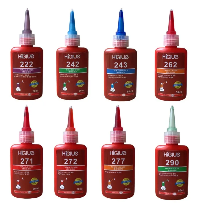 Higlue 243 242 262 270 271 271 272 277 290 threadlocker screw gap glue thread lock adhesive neutral silicone sealant glue