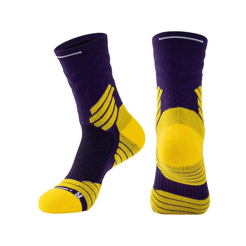 Custom Logo Men Long Tube Elite Athletic Cushioned Basketball Running Sports Socks