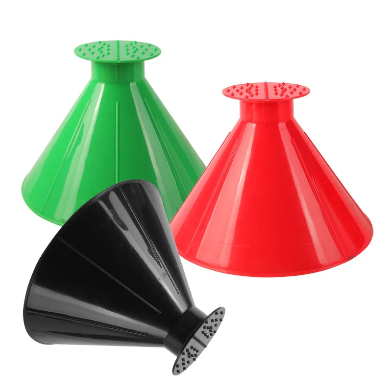 High Quality Snow Removal Ice Scraper Windshield Tool For Snow Removal Cone Shaped Winter Tool Ice Scraper For Car