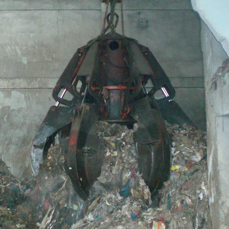 
Custom garbage handling 8 ton hydraulic orange peel grab for overhead crane wholesale 