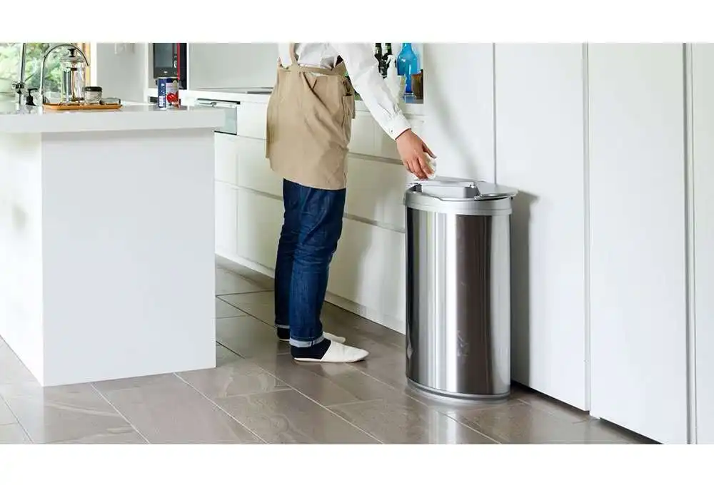 47L Stainless Steel Best Sensor Trash Can Smart Home Dusty Bin Slide Open Hot Sale Electronic Waste Bin