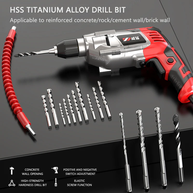 WHAMX скорость регулируемый Ударный Молоток Деревообработка 10 мм набор