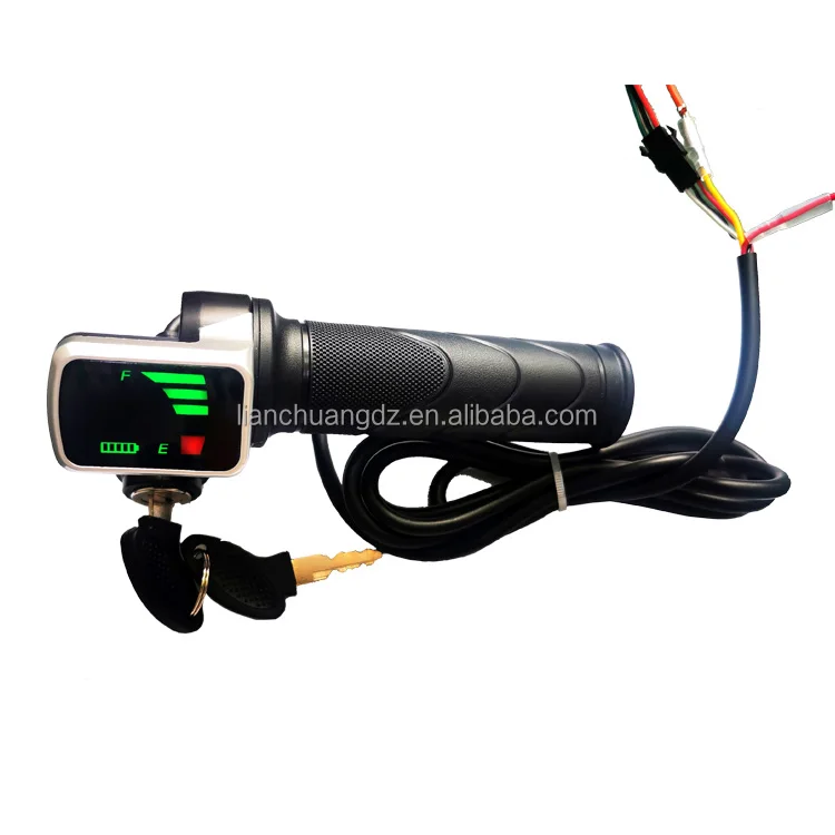 24V-60V motorcycle steering electric accessories handle bar and battery indicating LED electric bicycle throttle