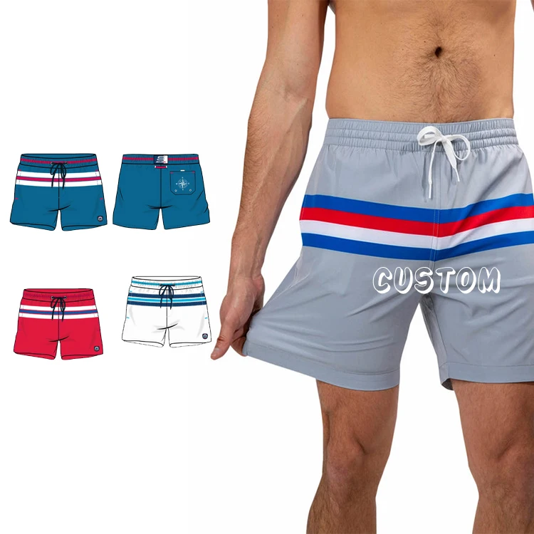 quick dry mens polyester spandex beach board shorts swimming trunks customized