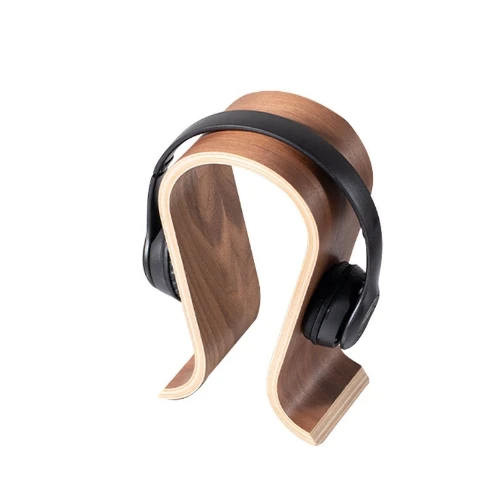 Vintage wooden headphone stand simple decoration for office TV cabinet  study  living room music theme model room decoration