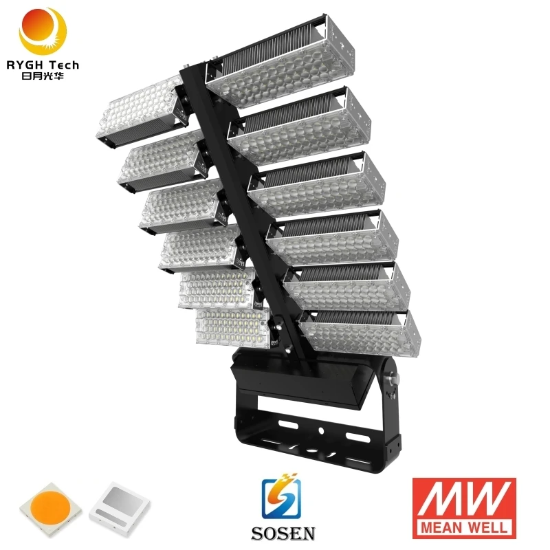 1500w 1600w 160000 lumen 1440watt stadium light adjustable modular led flood light led light tower