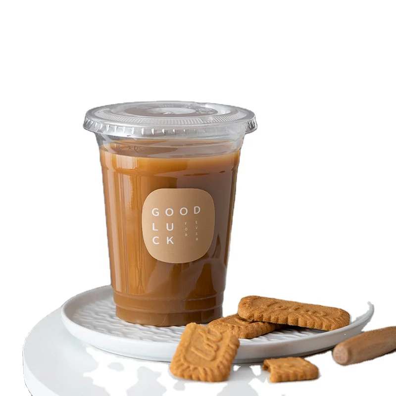 95 Caliber Thread Cup 360-700ml Large Capacity Thickened Cold Drink Foreign Trade Plastic Cup Pet Cup