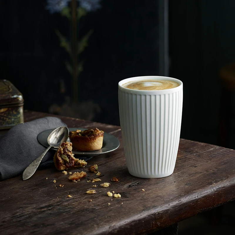 porcelain stackable thermo mugs with isolating double wall mugs empilables isotherme Thermal mug striped fits in car cup holders