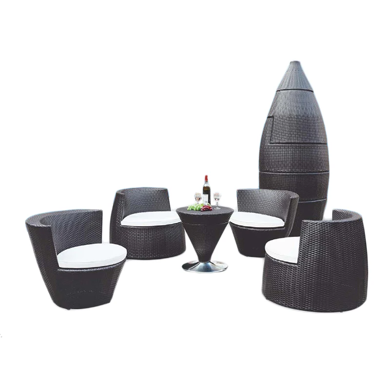 Популярная плетеная уличная мебель для сада, досуга, патио, 2021