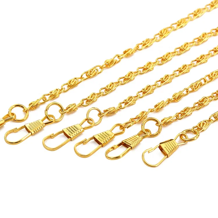 Detachable wholesale metal handbag chain for purse, bag parts chain for bag accessory with trigger hook