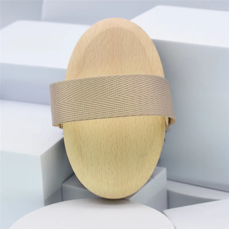 2024 New Style Natural Home Spa Vegan Body Scrub Long Handle Wooden Cleansing Beauty Bath Brush Private Label