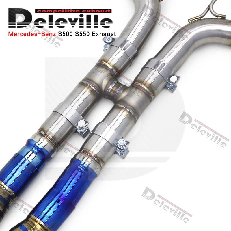 Professional Titanium Exhaust catback For Mercedes-Benz S500 S550 S63 AMG W222 5.5T 2014-2017 Muffler Catback System