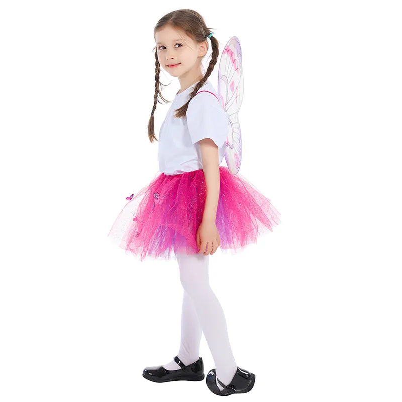 Latest Design Hot Sale Wholesale Christmas Butterfly Tutu Skirt Set With Wings