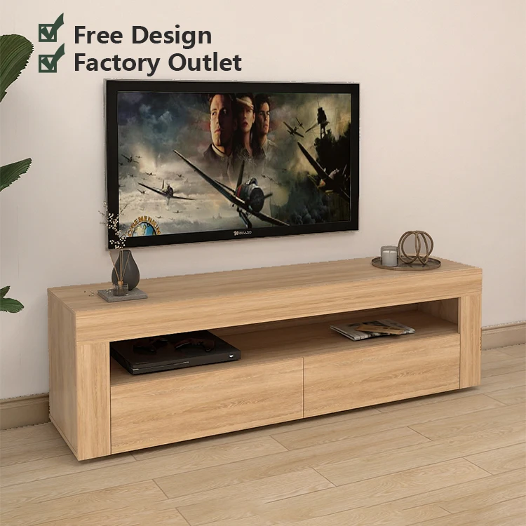 Walnut color classic concise style living roon furniture cheap pice modern tv stand cabinet