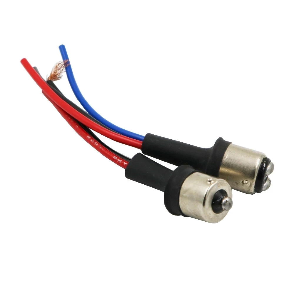 BA15S 1156 BAY15D 1157 Connector Male Adapter Wiring Harness for Car Motorcycle Headlight Tail Lamp Turn Signal Lights Retrofit